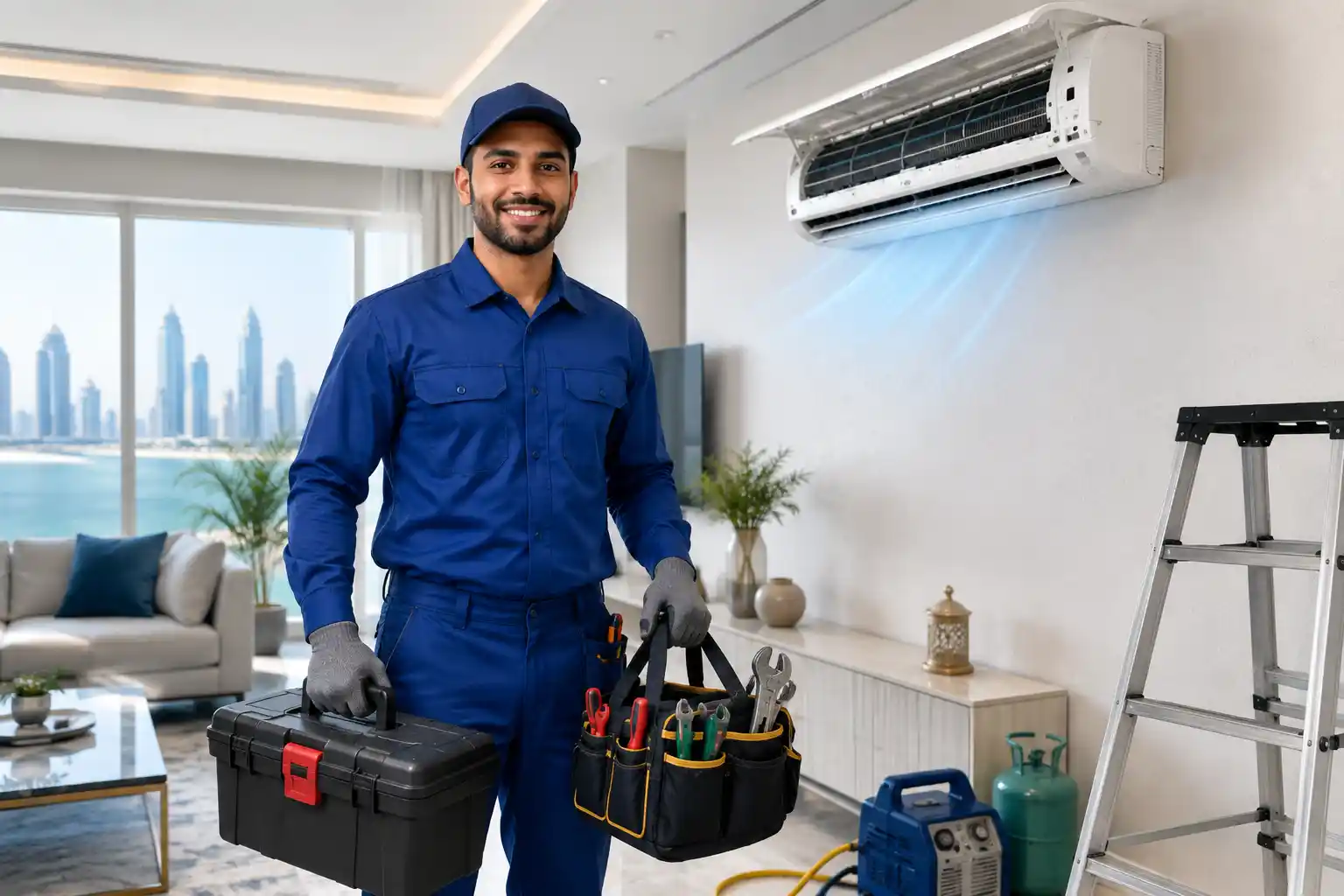 technician with tools